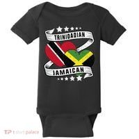 Jamaican Trinidad and half Jamaican flag  Baby Bodysuit thumb 0