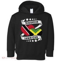 Jamaican Trinidad and half Jamaican flag  Toddler Hoodie thumb 0