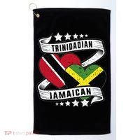 Jamaican Trinidad and half Jamaican flag  Golf Towel thumb 0