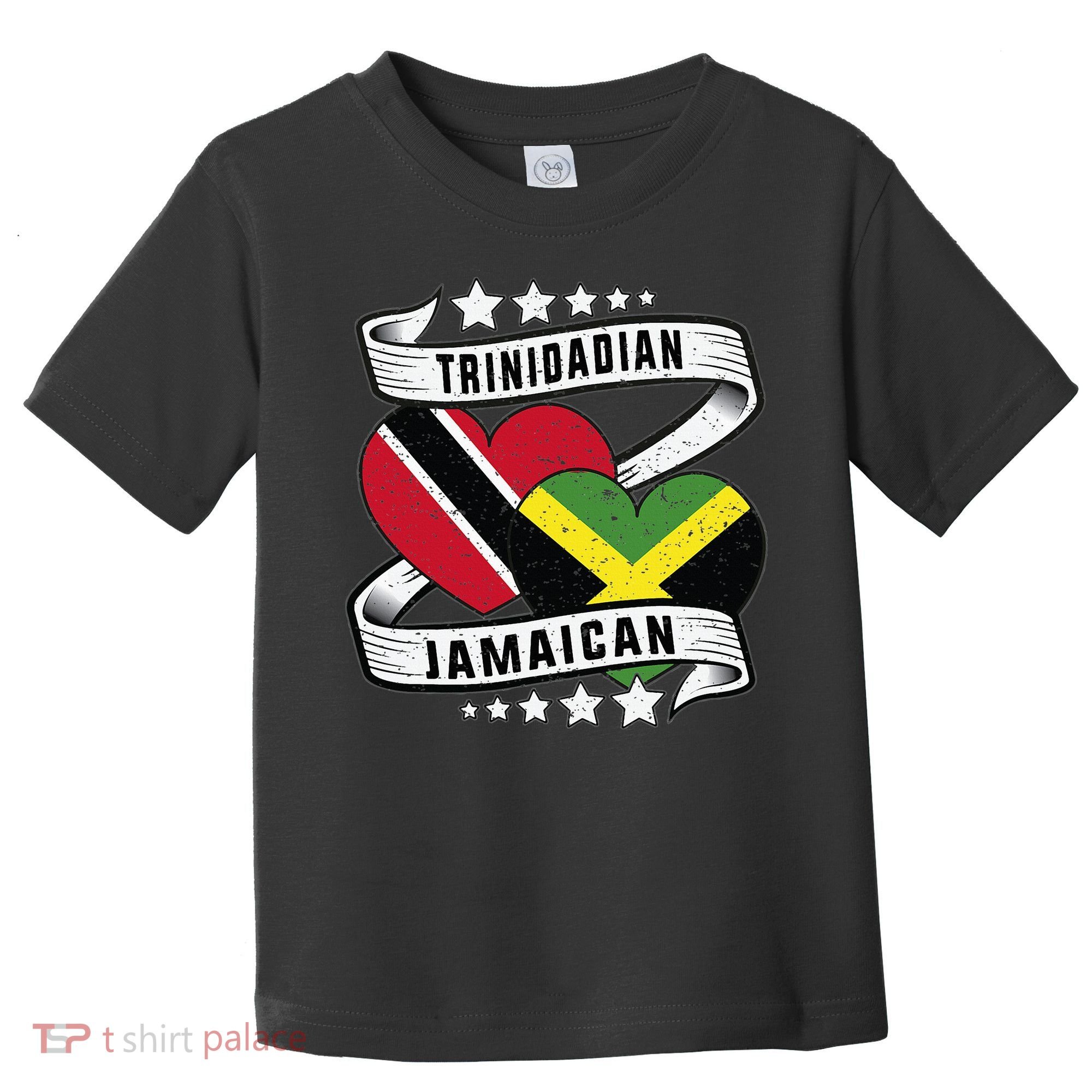 Jamaican Trinidad and half Jamaican flag  Toddler T-Shirt