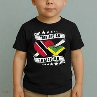 Jamaican Trinidad and half Jamaican flag  Toddler T-Shirt thumb 2