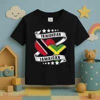 Jamaican Trinidad and half Jamaican flag  Toddler T-Shirt thumb 3