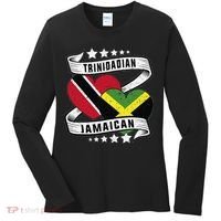 Jamaican Trinidad and half Jamaican flag  Women's Long Sleeve Shirt thumb 0