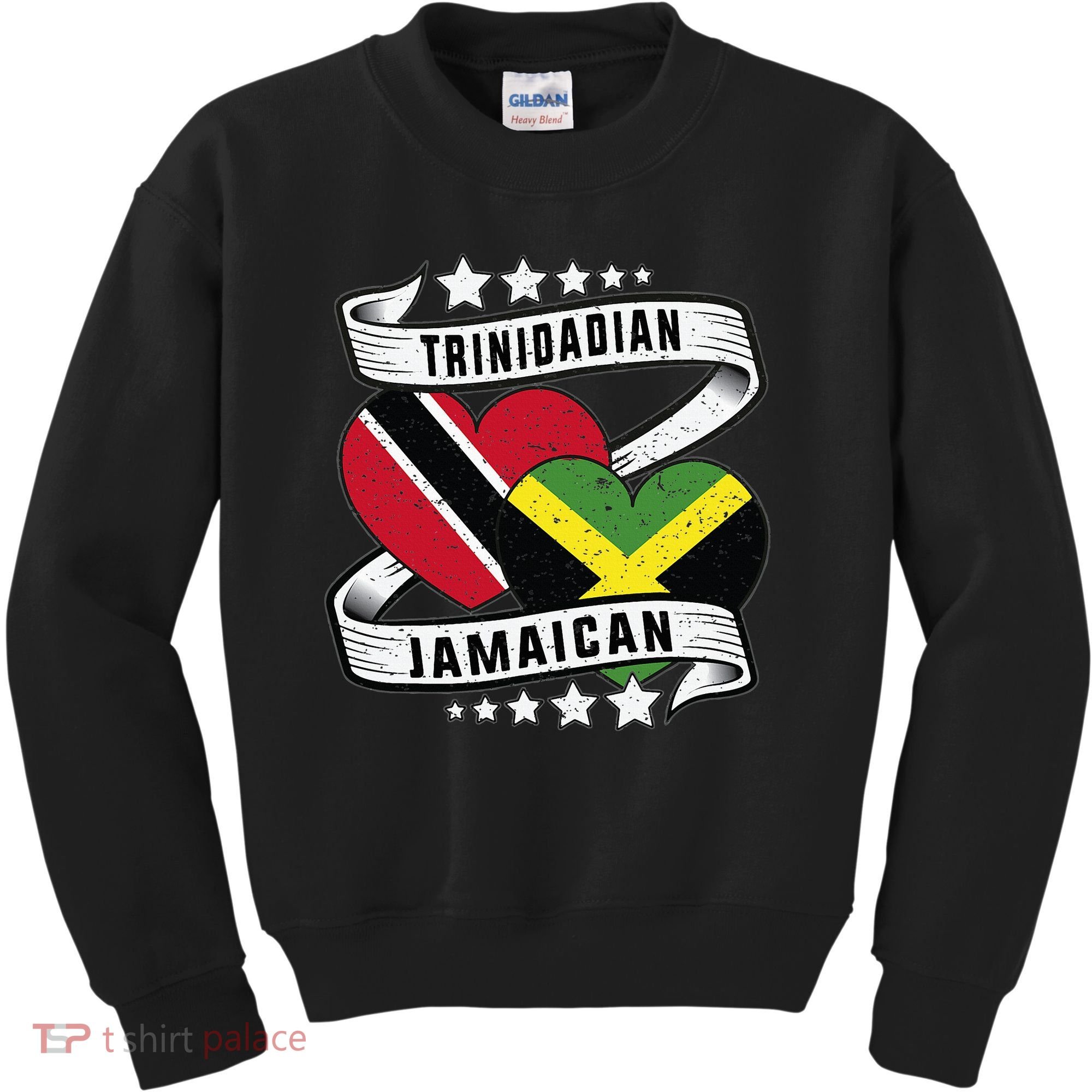 Jamaican Trinidad and half Jamaican flag  Kids Sweatshirt