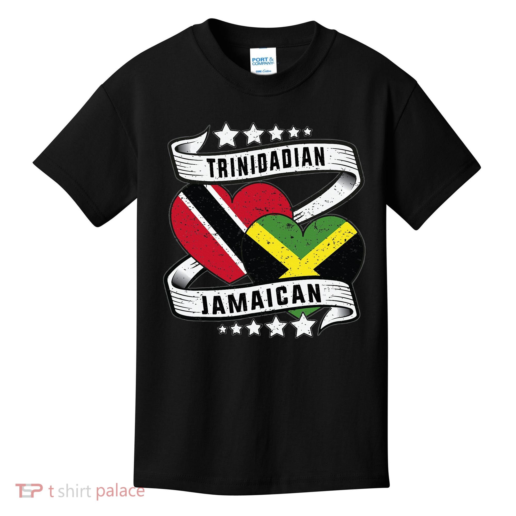 Jamaican Trinidad and half Jamaican flag  Kids T-Shirt