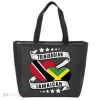 Jamaican Trinidad and half Jamaican flag  Tote Bag thumb 0