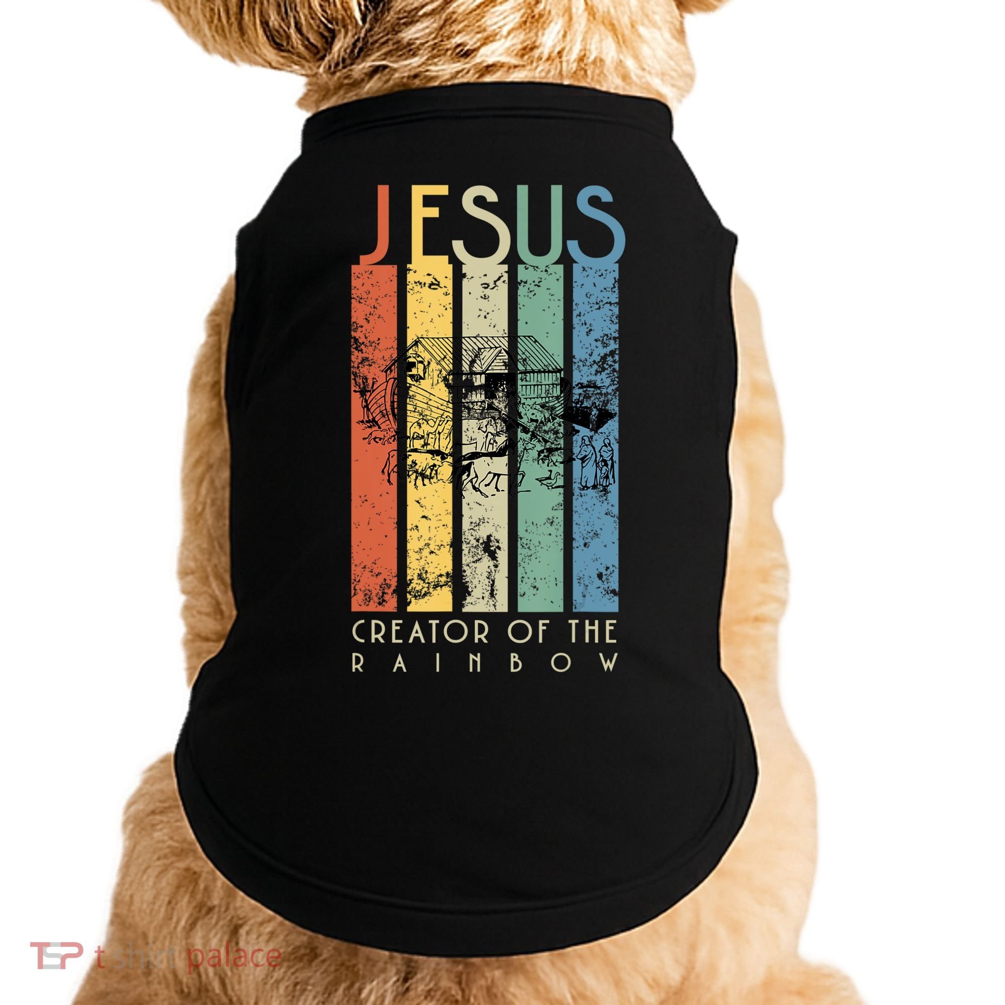 Jesus The Creator Of The Rainbow (Noah And The Ark) Doggie Tank