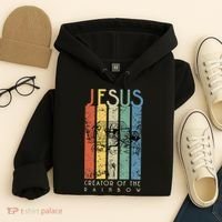 Jesus The Creator Of The Rainbow (Noah And The Ark) Hoodie thumb 4