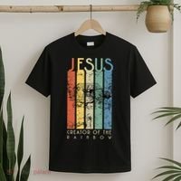 Jesus The Creator Of The Rainbow (Noah And The Ark) T-Shirt thumb 2