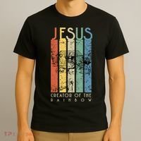 Jesus The Creator Of The Rainbow (Noah And The Ark) T-Shirt thumb 3