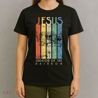 Jesus The Creator Of The Rainbow (Noah And The Ark) T-Shirt thumb 4