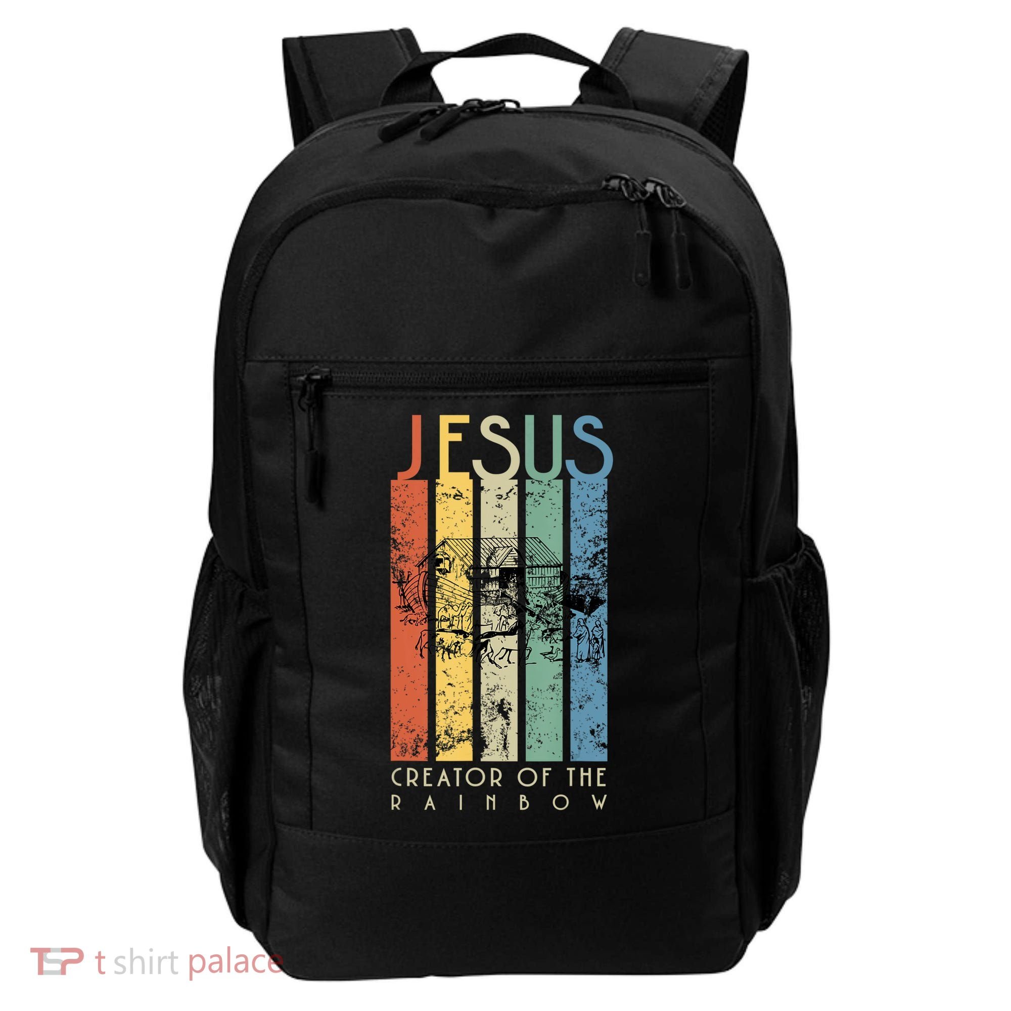 Jesus The Creator Of The Rainbow (Noah And The Ark) Backpack