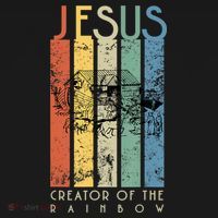 Jesus The Creator Of The Rainbow (Noah And The Ark) Mousepad thumb 1