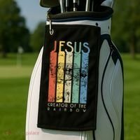 Jesus The Creator Of The Rainbow (Noah And The Ark) Golf Towel thumb 2