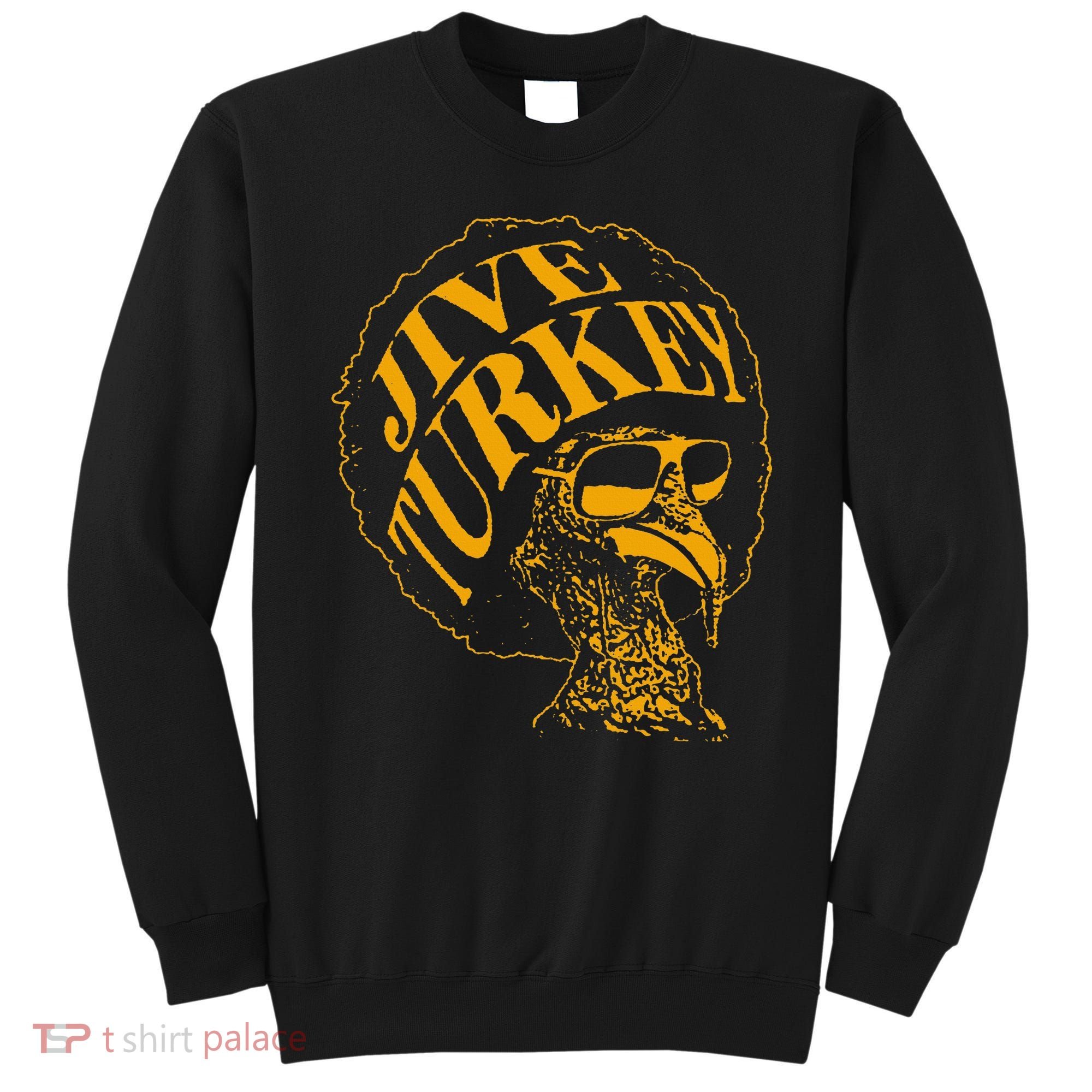 Jive Thanksgiving Cool Turkey Head Retro Silhouette Sweatshirt