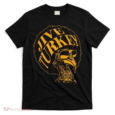 Jive Thanksgiving Cool Turkey Head Retro Silhouette T-Shirt