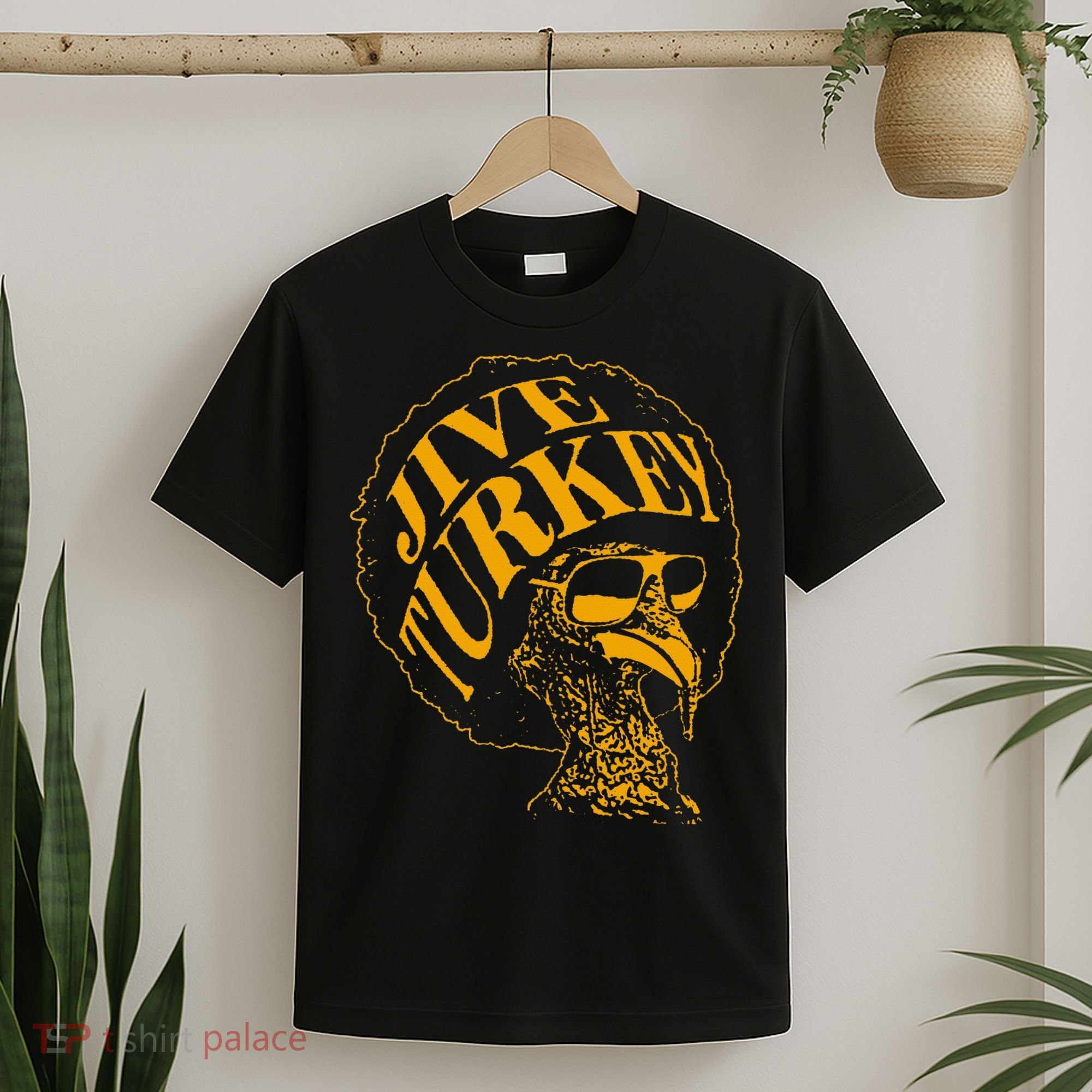 Jive Thanksgiving Cool Turkey Head Retro Silhouette T-Shirt