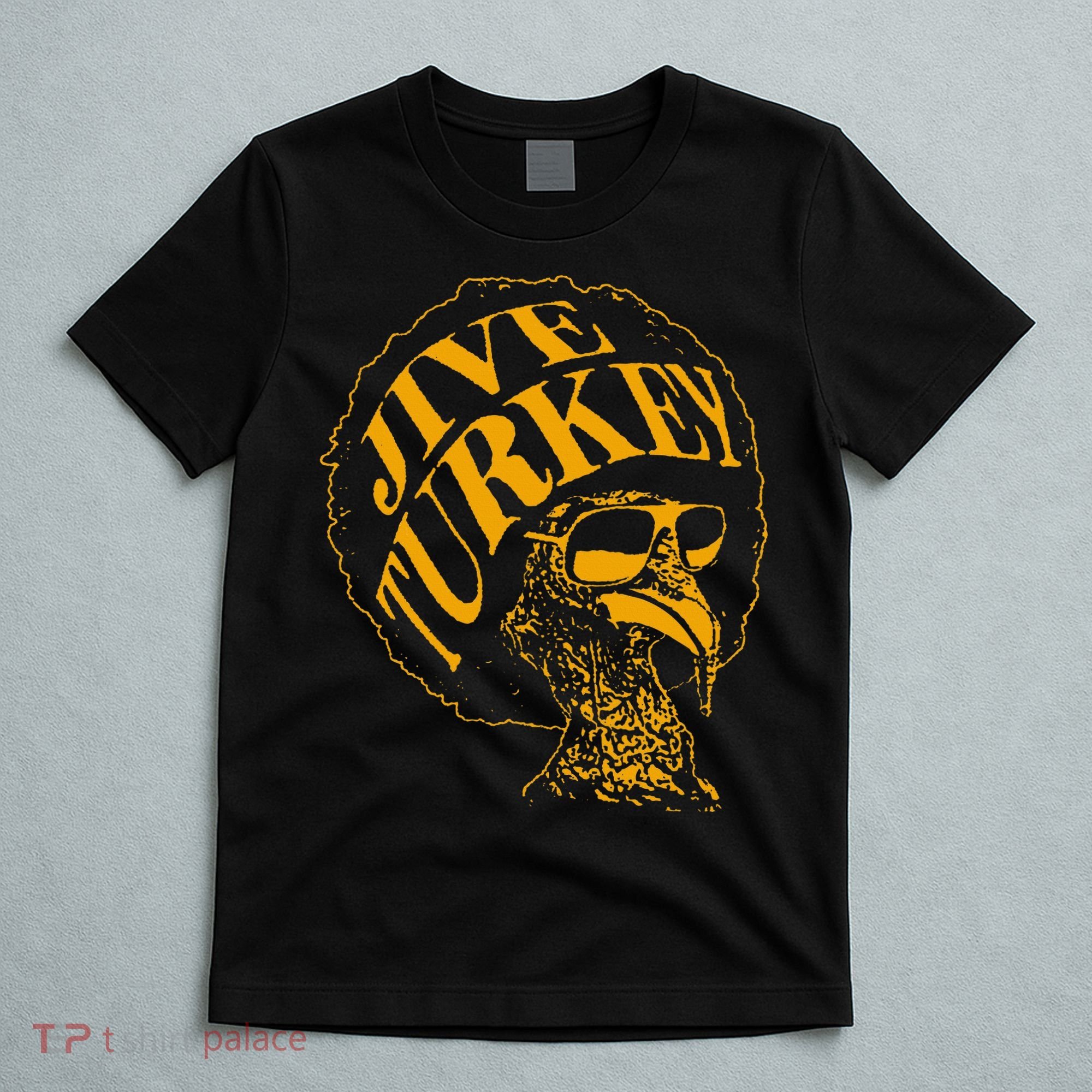 Jive Thanksgiving Cool Turkey Head Retro Silhouette T-Shirt