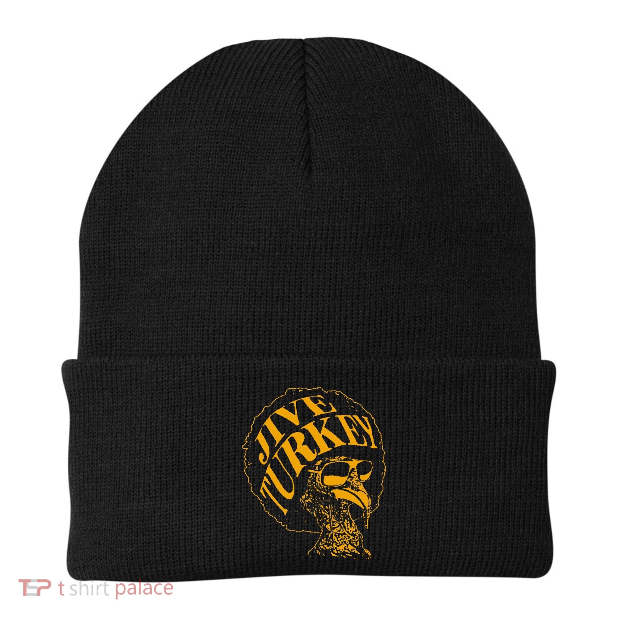 Jive Thanksgiving Cool Turkey Head Retro Silhouette Beanie