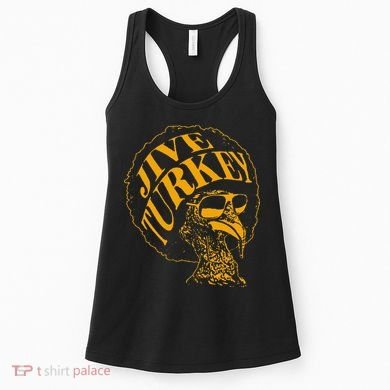 Jive Thanksgiving Cool Turkey Head Retro Silhouette Women's Tank Top