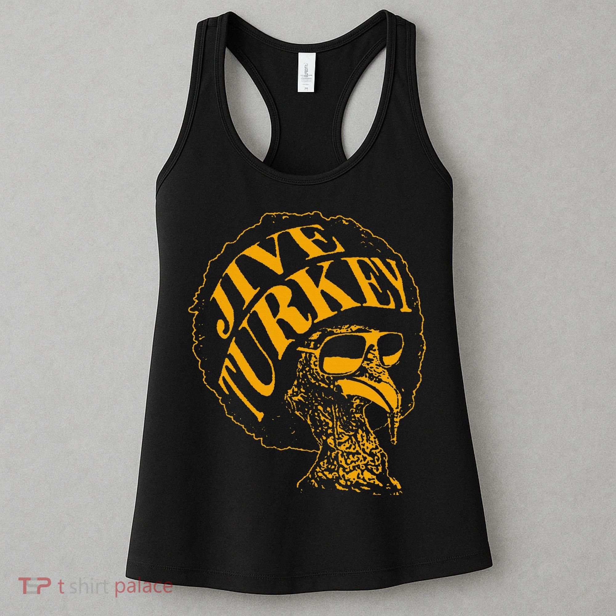 Jive Thanksgiving Cool Turkey Head Retro Silhouette Women's Tank Top