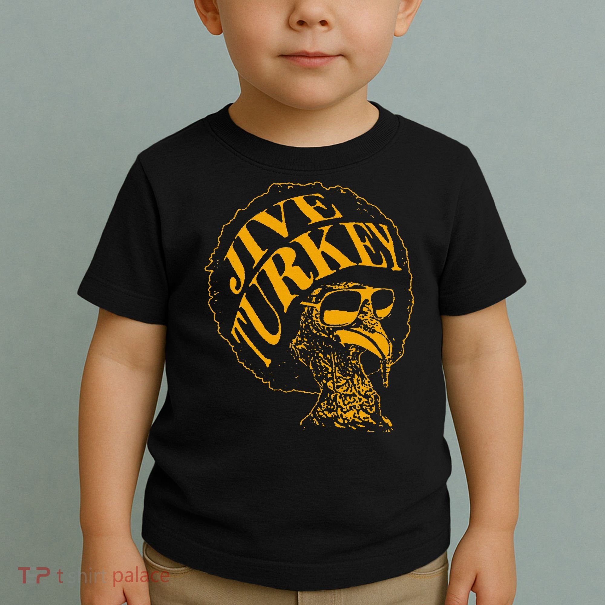 Jive Thanksgiving Cool Turkey Head Retro Silhouette Toddler T-Shirt