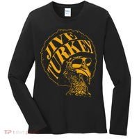 Jive Thanksgiving Cool Turkey Head Retro Silhouette Women's Long Sleeve Shirt thumb 0