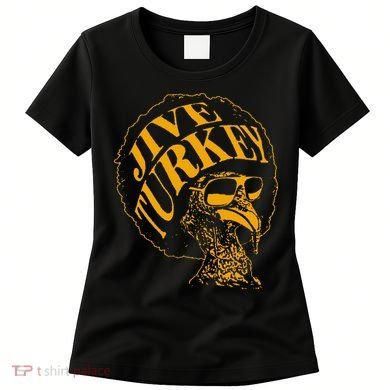 Jive Thanksgiving Cool Turkey Head Retro Silhouette Women's T-Shirt