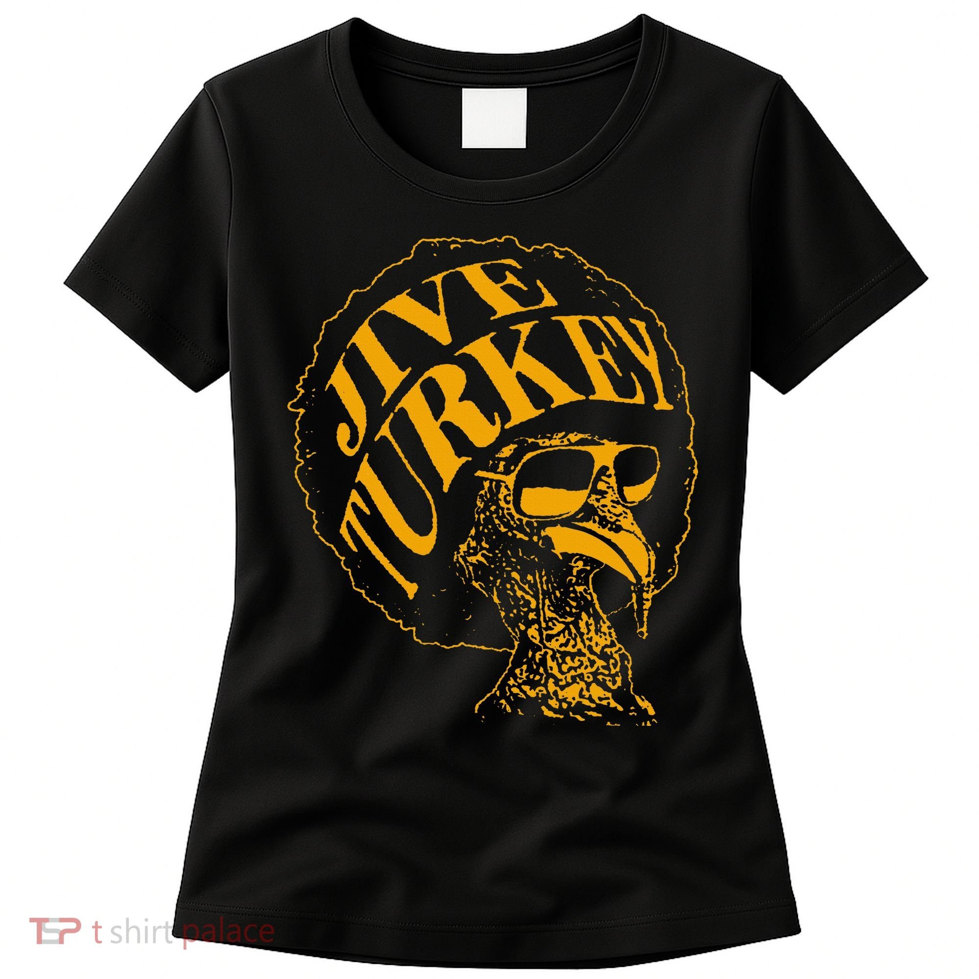 Jive Thanksgiving Cool Turkey Head Retro Silhouette Women's T-Shirt