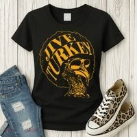 Jive Thanksgiving Cool Turkey Head Retro Silhouette Women's T-Shirt thumb 3