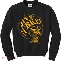 Jive Thanksgiving Cool Turkey Head Retro Silhouette Kids Sweatshirt thumb 0