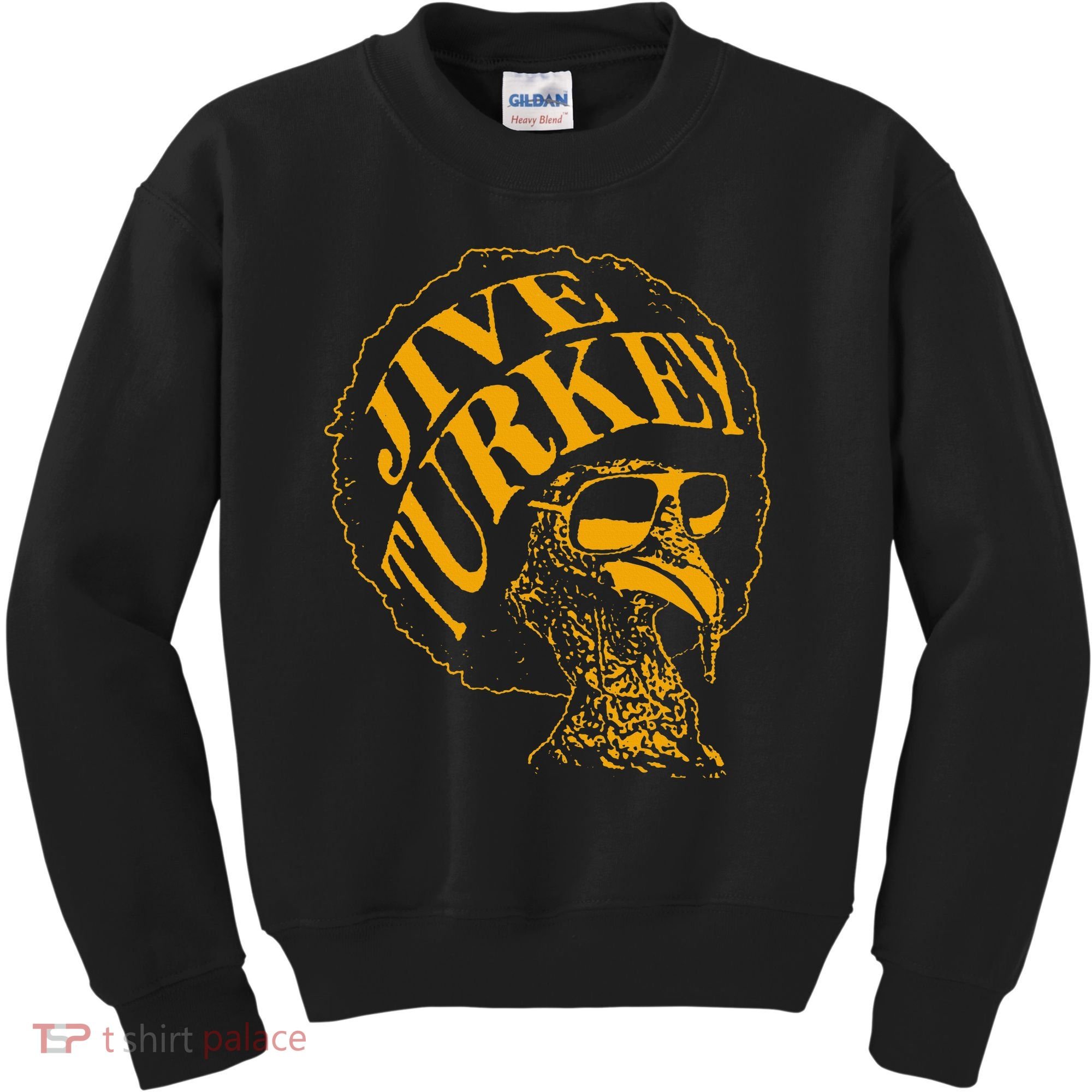 Jive Thanksgiving Cool Turkey Head Retro Silhouette Kids Sweatshirt