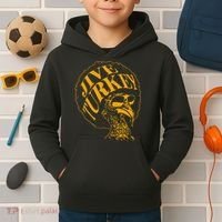 Jive Thanksgiving Cool Turkey Head Retro Silhouette Kids Hoodie thumb 2