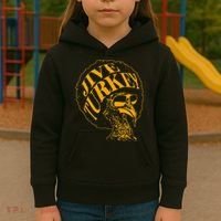 Jive Thanksgiving Cool Turkey Head Retro Silhouette Kids Hoodie thumb 3
