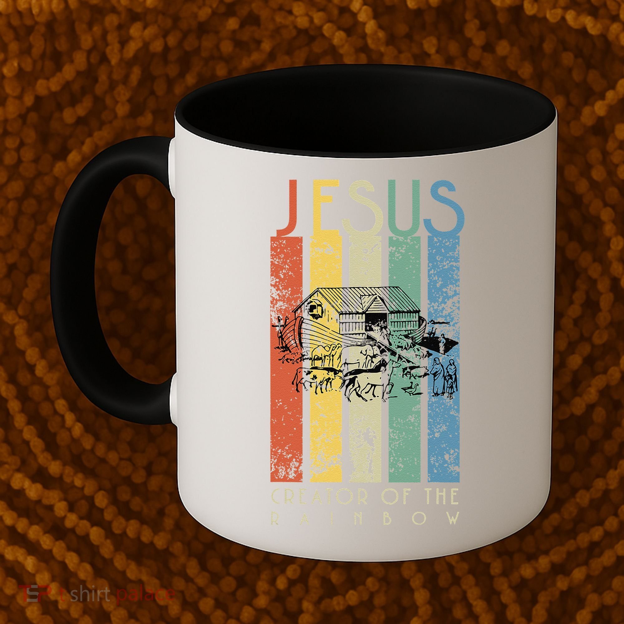 JESUS The Creator Of The Rainbow (Noah And The Ark) Coffee Mug