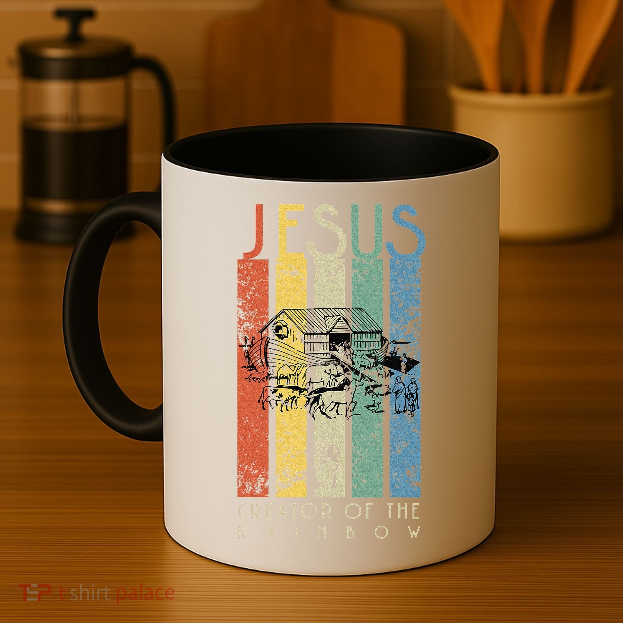 JESUS The Creator Of The Rainbow (Noah And The Ark) Coffee Mug
