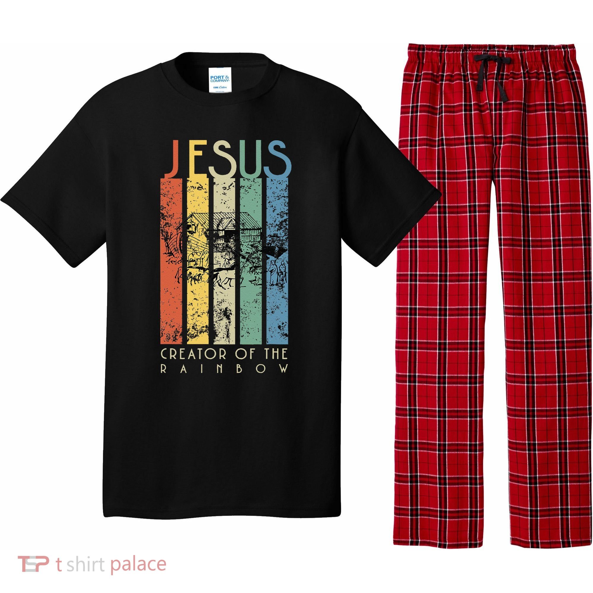 JESUS The Creator Of The Rainbow (Noah And The Ark) Pajama Set