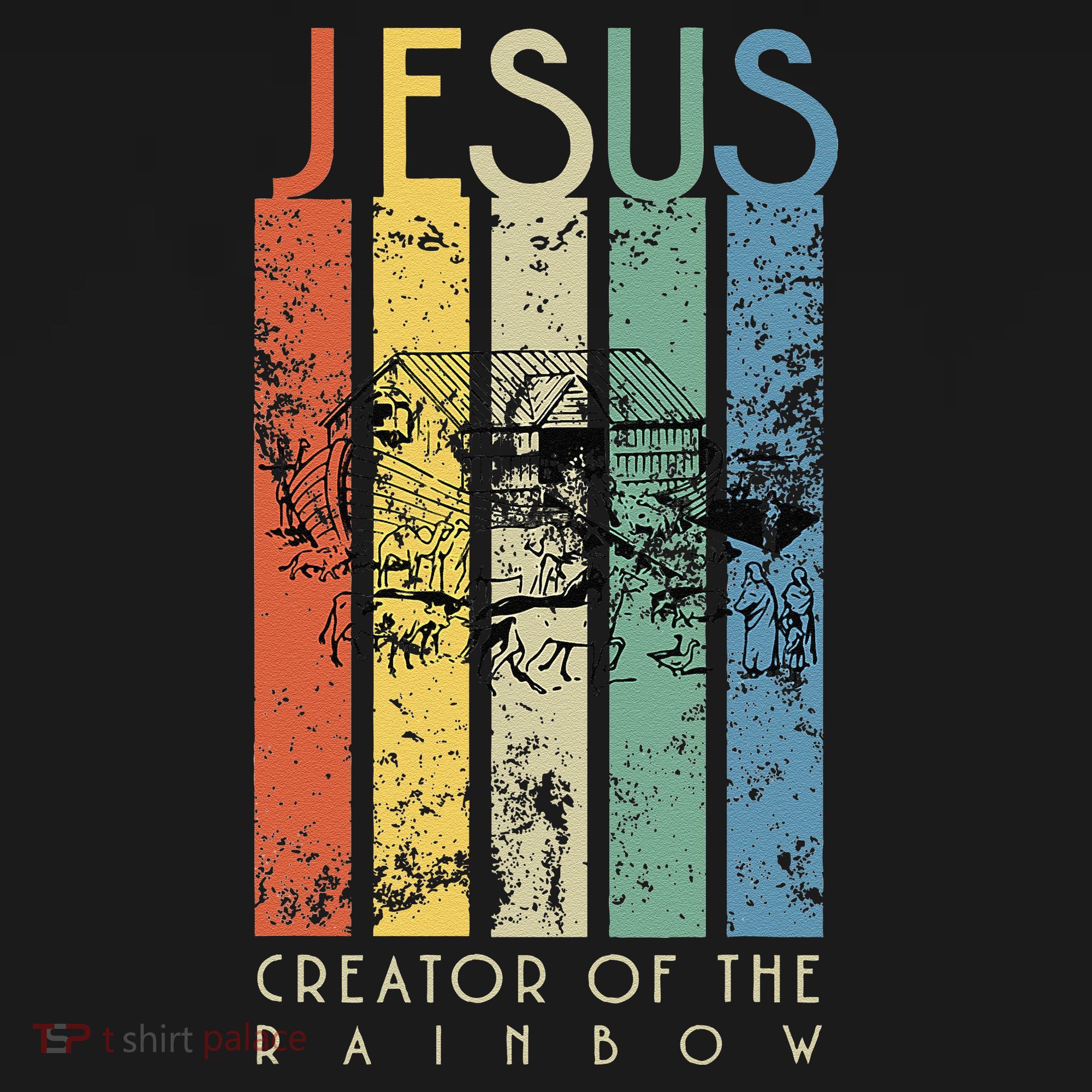 JESUS The Creator Of The Rainbow (Noah And The Ark) Women's Tank Top