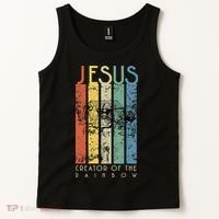 JESUS The Creator Of The Rainbow (Noah And The Ark) Tank Top thumb 2