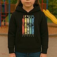 JESUS The Creator Of The Rainbow (Noah And The Ark) Kids Hoodie thumb 3