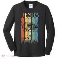 JESUS The Creator Of The Rainbow (Noah And The Ark) Kids Long Sleeve Shirt thumb 0