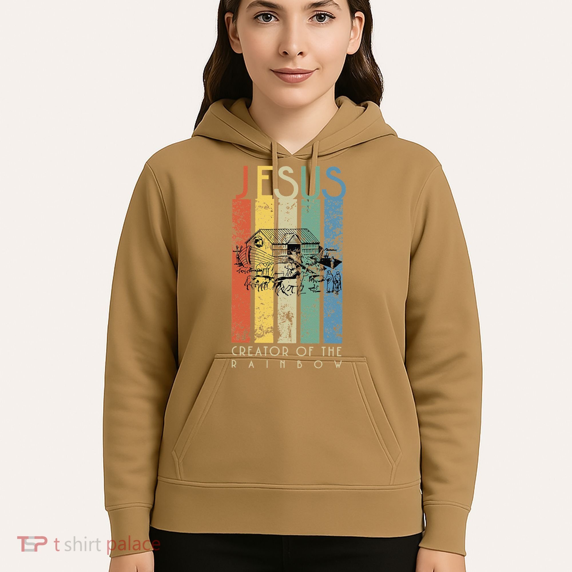 JESUS The Creator Of The Rainbow (Noah And The Ark) Hoodie