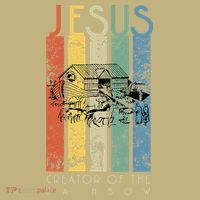 JESUS The Creator Of The Rainbow (Noah And The Ark) Long Sleeve Shirt thumb 2