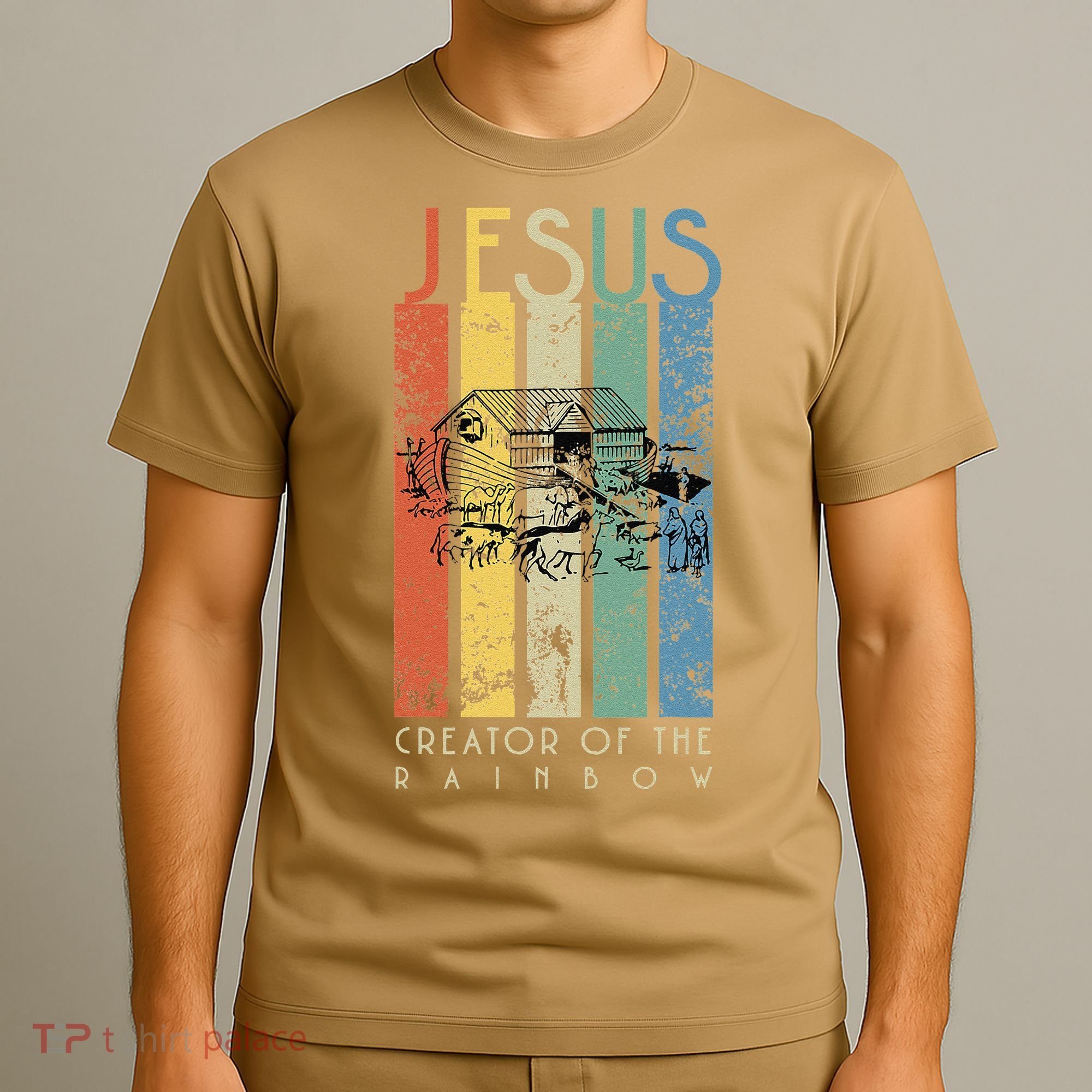 JESUS The Creator Of The Rainbow (Noah And The Ark) T-Shirt