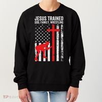 Jesus Trained Christian Wrestler Wrestling Women's Sweatshirt thumb 0