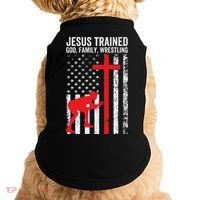 Jesus Trained Christian Wrestler Wrestling Doggie Tank thumb 0