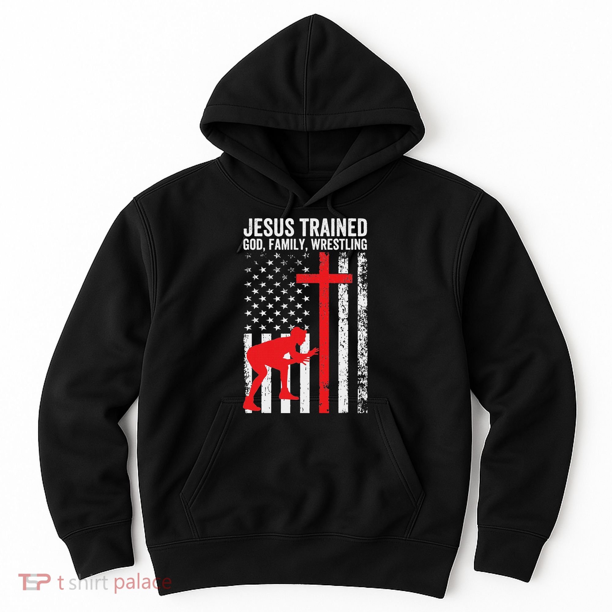 Jesus Trained Christian Wrestler Wrestling Hoodie