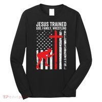 Jesus Trained Christian Wrestler Wrestling Long Sleeve Shirt thumb 0