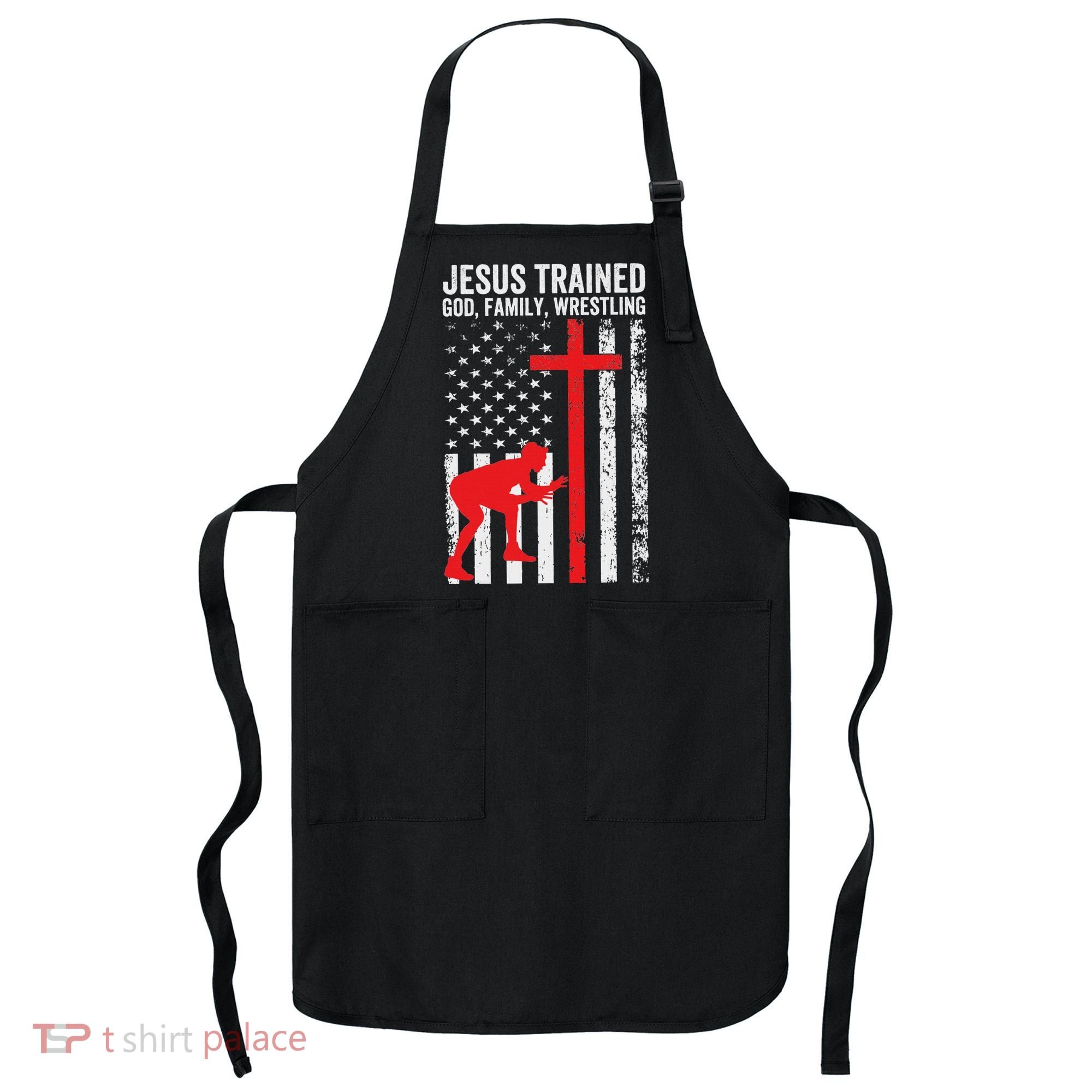 Jesus Trained Christian Wrestler Wrestling Apron