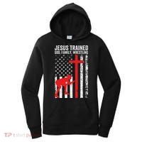 Jesus Trained Christian Wrestler Wrestling Women's Hoodie thumb 0
